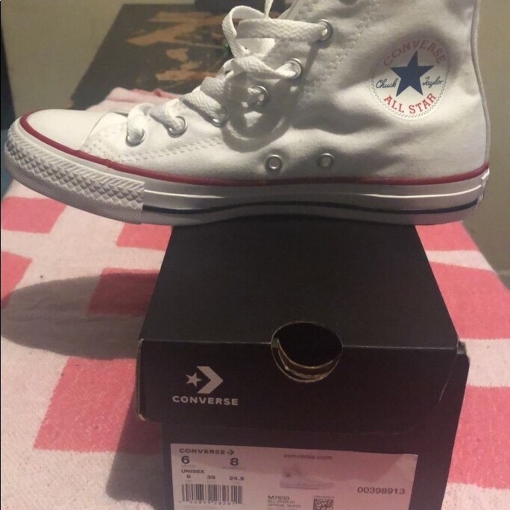 All Star Hi Optical White Converse sz 8 women